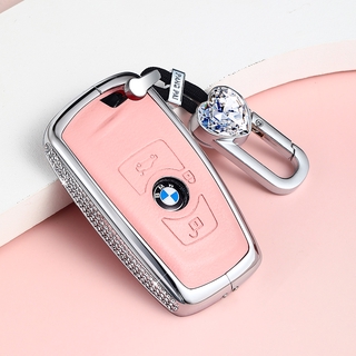 หญิงฝังเพชรสำหรับ BMW รถหนัง Female Diamond Inlaid Key Case for BMW 5 Series 3 Series 1 Series 320li 525 535 X3 X4 X1 X2 X5 X6 Car Leather Key Case