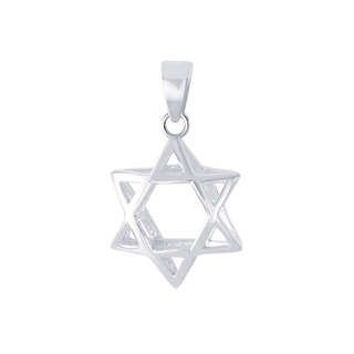 SILVER THAI  Star of david pendant silver 3D design จี้รูปดาวเงินแท้925แบบ 3 มิติ