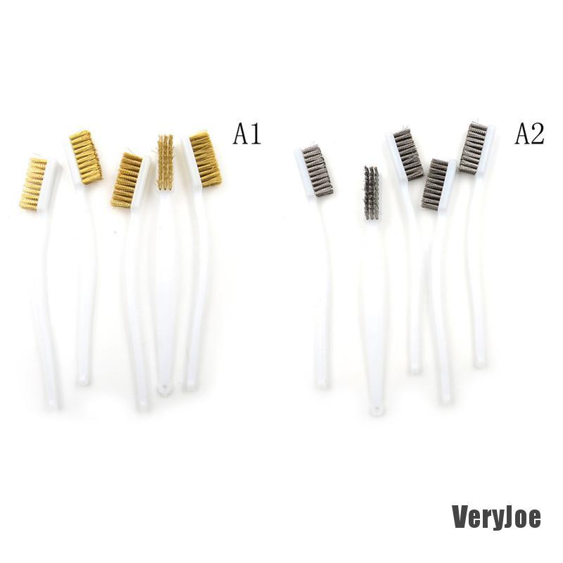(Veryjoe) แปรงลวดทองเหลือง สําหรับทําความสะอาด ขนาด 6.9 นิ้ว 5