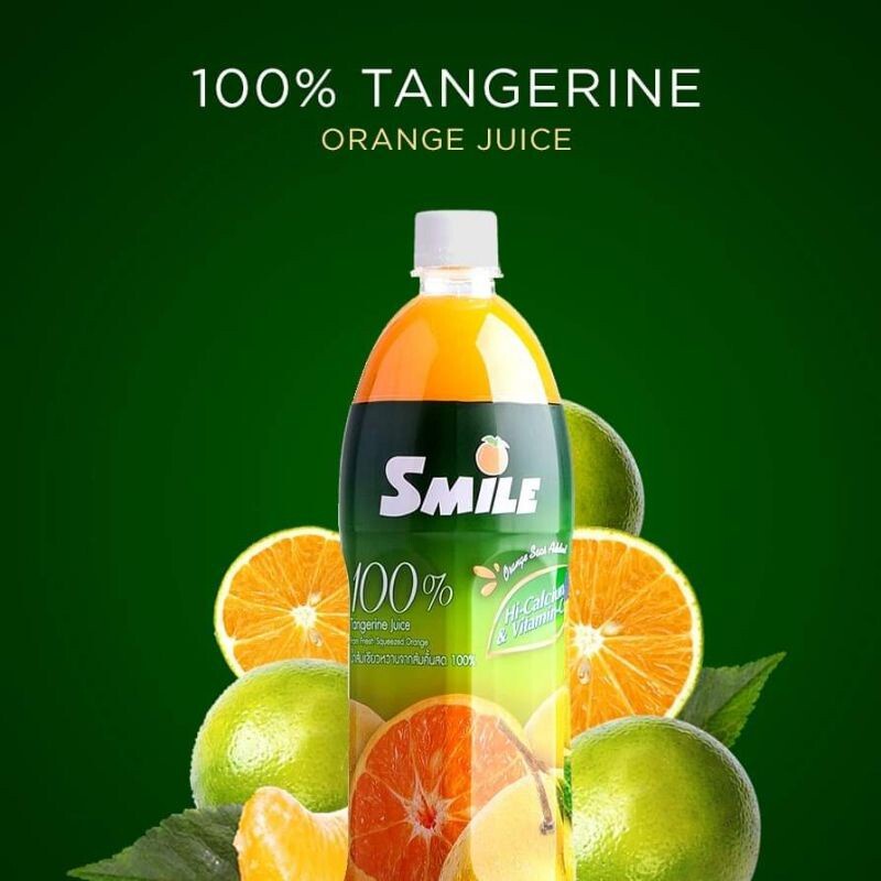 สไมล์(Smile) น้ำผลไม้ 100% ขนาด 1 ลิตร แพค 4 ขวด (คละรสชาติได้)