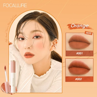 Focallure ลิปสติก เนื้อครีมกํามะหยี่ สีชมพูอมส้ม