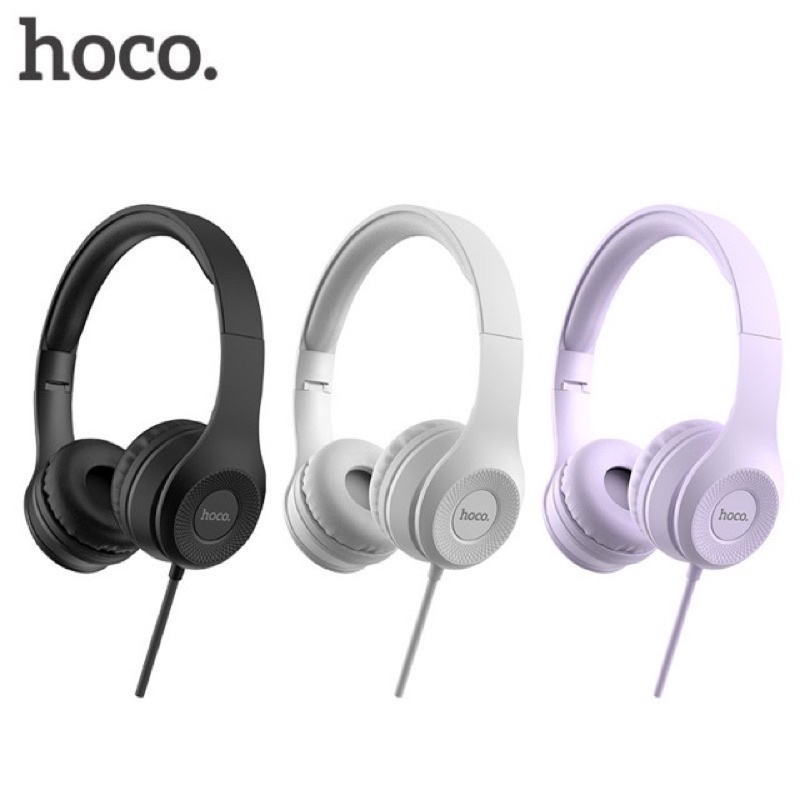 หูฟัง Hoco W21 ของแท้ 100% มีไมโครโฟนใช้กับโน๊ตบุ๊ค มือถือ ได้ หูฟังครอบหูพร้อมไมค์ เสียงดี