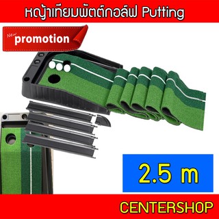 🔥 โปรโมชันพร้อมส่ง🔥ขายส่ง🔥 พรมซ้อมพัตต์ ขนาด 2.5 เมตร Putting mat พร้อมระบบคืนลูกอัตโนมัติ