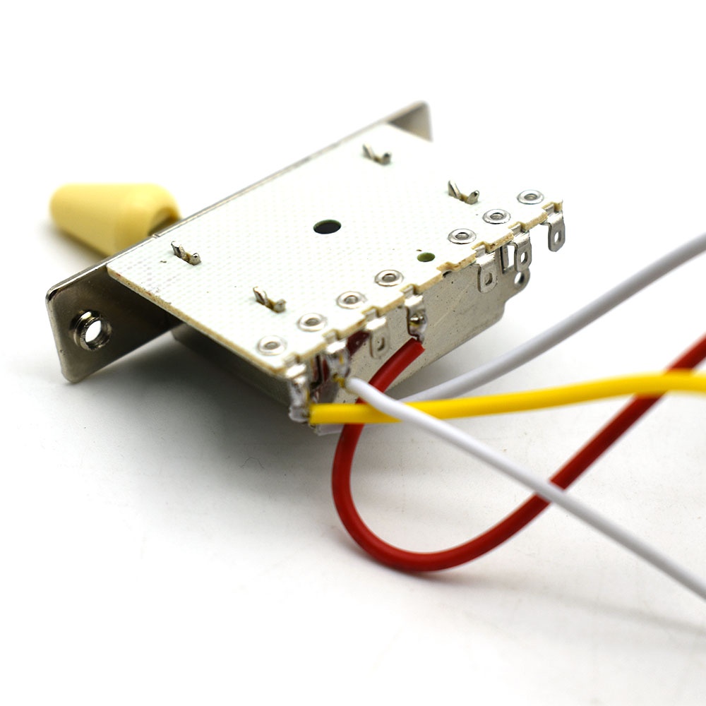 Prewired กีตาร์ไฟฟ้าชุดสายไฟ 2T1V 500K หม้อปุ่มควบคุม 5 ทิศทางสวิทช์แจ็คสําหรับ ST กีตาร์ไฟฟ้า