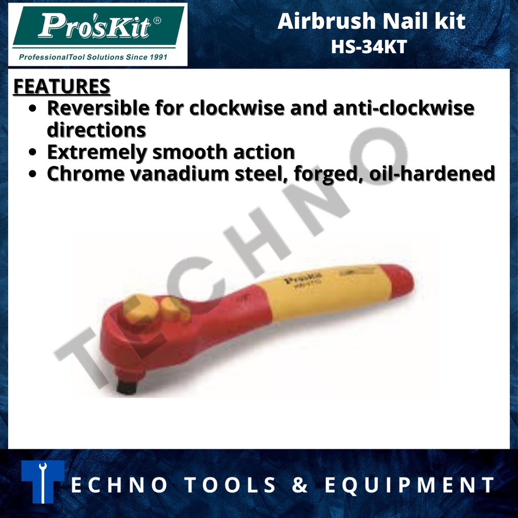 ProsKit HW-V710 VDE 1000V ฉนวน 1/2 "ไดรฟ์ Reverse Ratchet Handle - 100% ใหม่ &