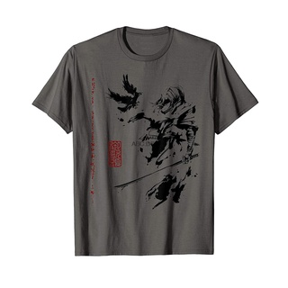 เสื้อยืด พิมพ์ลายกราฟฟิค Samurai สไตล์ญี่ปุ่น วินเทจ สําหรับผู้ชาย