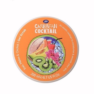 BOOTS CARIBBEAN COCKTAIL บู๊ทส์ แคริบเบี้ยน ค็อกเทล กีวี่ เมลอน แอนด์ ออร์คิด เจล สครับ  200 มล