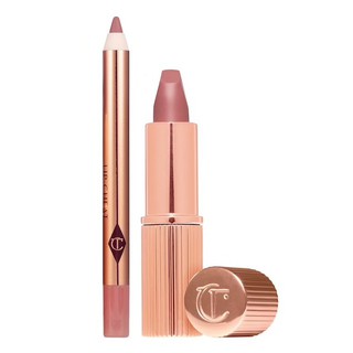 แท้💯% [Sephora US/เช็คใบเสร็จได้] Charlotte Tilbury Mini Pillow Talk Lipstick &amp; Liner Set