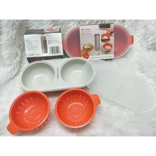 M-Cuisine ไมโครเวฟ Egg Poacher ชุดทำไข่ต้มไข่ลวก ไข่ดาวอัจฉริยะ