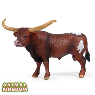 Animal Kingdom - โมเดลสัตว์ วัวเขายาว แดง ขนาด 15.00 CM (จากหาดใหญ่)