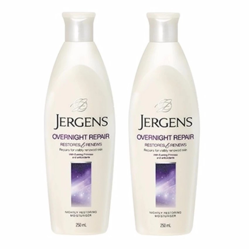 เจอร์เก้น โลชั่นทาผิว บอดี้โลชั่น โลชั่นบำรุงผิวกาย สูตร Overnight Repair ขนาด 250 มล. Jergens x 2 ข