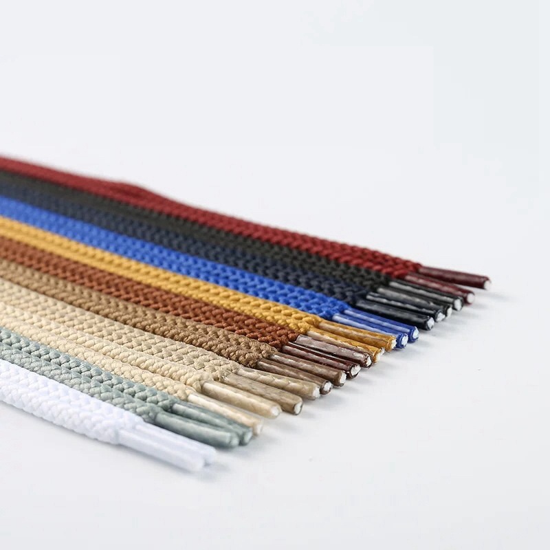 เชือกผูกรองเท้าผ้าใบ ทรงกลม ยาว 80 ซม. 100 ซม. 120 ซม. 140 ซม. 160 ซม. 14 สี 1 คู่