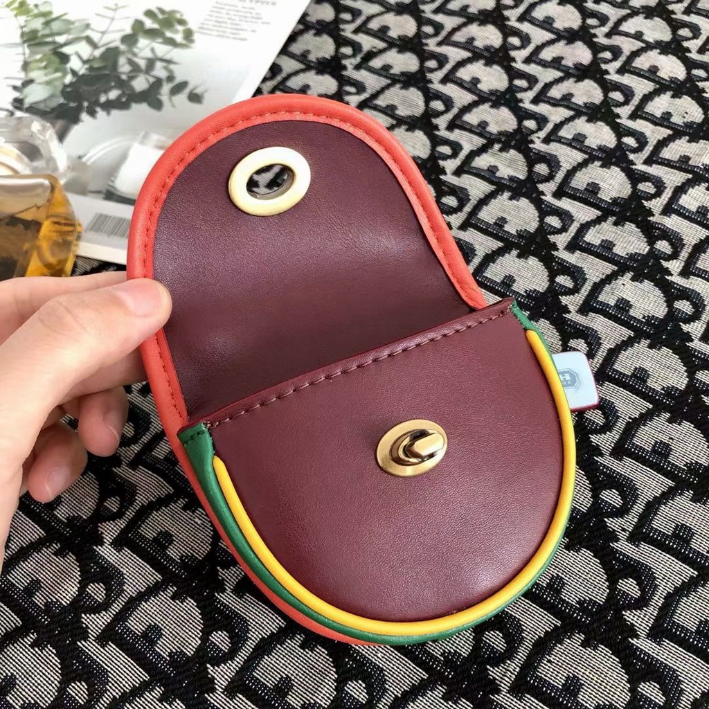 กระเป๋าสตางค์ ผ้าแคนวาส ขนาดเล็ก พร้อมช่องใส่บัตร 89409 C4187 4416Charm สําหรับผู้หญิง