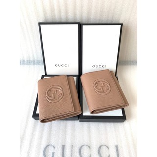 (ผ่อน0%)📌แท้💯 Gucci Soho Small Leather Trifold Wallet(ไม่แท้คืนเงิน)