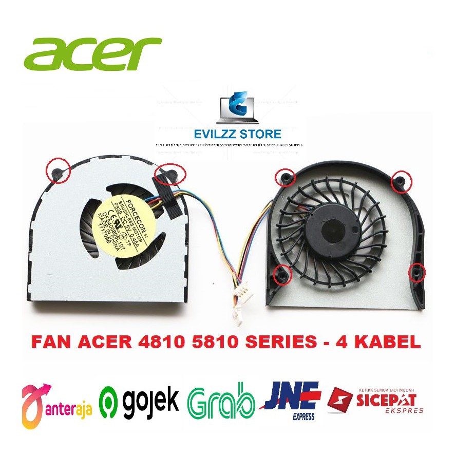 พัดลม ACER 4810 4810T 4810TZ 4810Z 5810 5810T 5810TZ MG55100V1-Q051-S99 4PIN 4 สาย 4 PIN CABLES