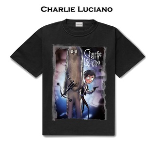 ย้อนยุคเสื้อยืดคอกลม แขนสั้น พิมพ์ลาย Charlie Luciano Star Wars ทรงหลวม แฟชั่นสําหรับผู้ชาย และผู้หญิงS-5XL