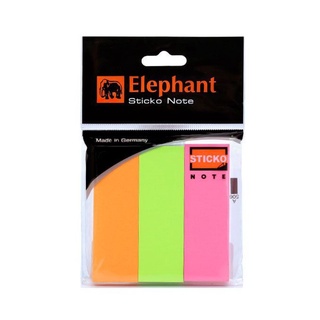 กระดาษโน้ต 1x3 นิ้ว ตราช้าง แพ็ค3สี