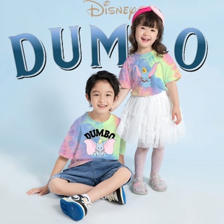 เสื้อยืด พิมพ์ลายการ์ตูนกราฟฟิค Dumbo สีมัดย้อม แฟชั่นสําหรับเด็กผู้ชาย และเด็กผู้หญิง