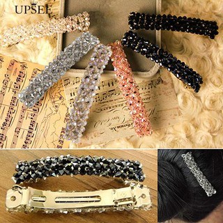 * เบ็ดเตล็ดของผู้หญิง Bling แฮนด์เมดเต็มรูปแบบ Crystal Barrette Hairpin