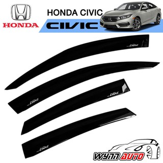 MONDE กันสาดรถยนต์ HONDA CIVIC ปี 2016-2018 คิ้วกันสาด Honda