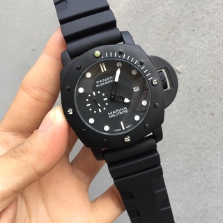 Panerai นาฬิกาข้อมือสําหรับผู้ชายสายยางขนาดเส้นผ่าศูนย์กลาง 4.8 ซม. jamtanganpria