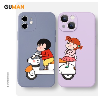 Guman เคสคู่ เคสไอโฟน คู่รัก ขอบเหลี่ยมกันกระแทกซิลิโคนนุ่มการ์ตูนน่ารักตลก เคสโทรศัพท์ Compatible for iPhone 14 13 12 11 Pro Max SE 2020 X XR XS 8 7 6 6S Plus พลัส XYB693