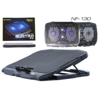 พัดลมรองโน๊ตบุ๊ค NUBWO รุ่น NF130 Cooler Pad  Quatro (4Fan) Black