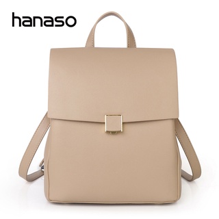 Hanaso กระเป๋าเป้แฟชั่น กระเป๋าเป้ผู้หญิง กระเป๋าเป้ หนังพียู สุดชิค ความจุขนาดใหญ่ กระเป๋สะพายผญ กระเป๋านักเรียน