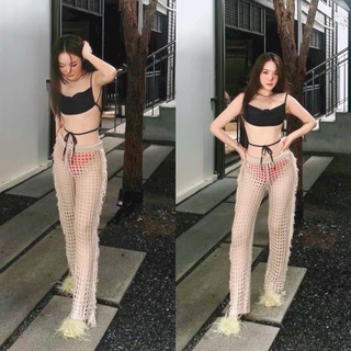 🌈Bora Bora🌈Sexy Knitting pant กางเกงไหมพรมซีทรู ใส่กับบิกินี่แซ่บเว่อร์