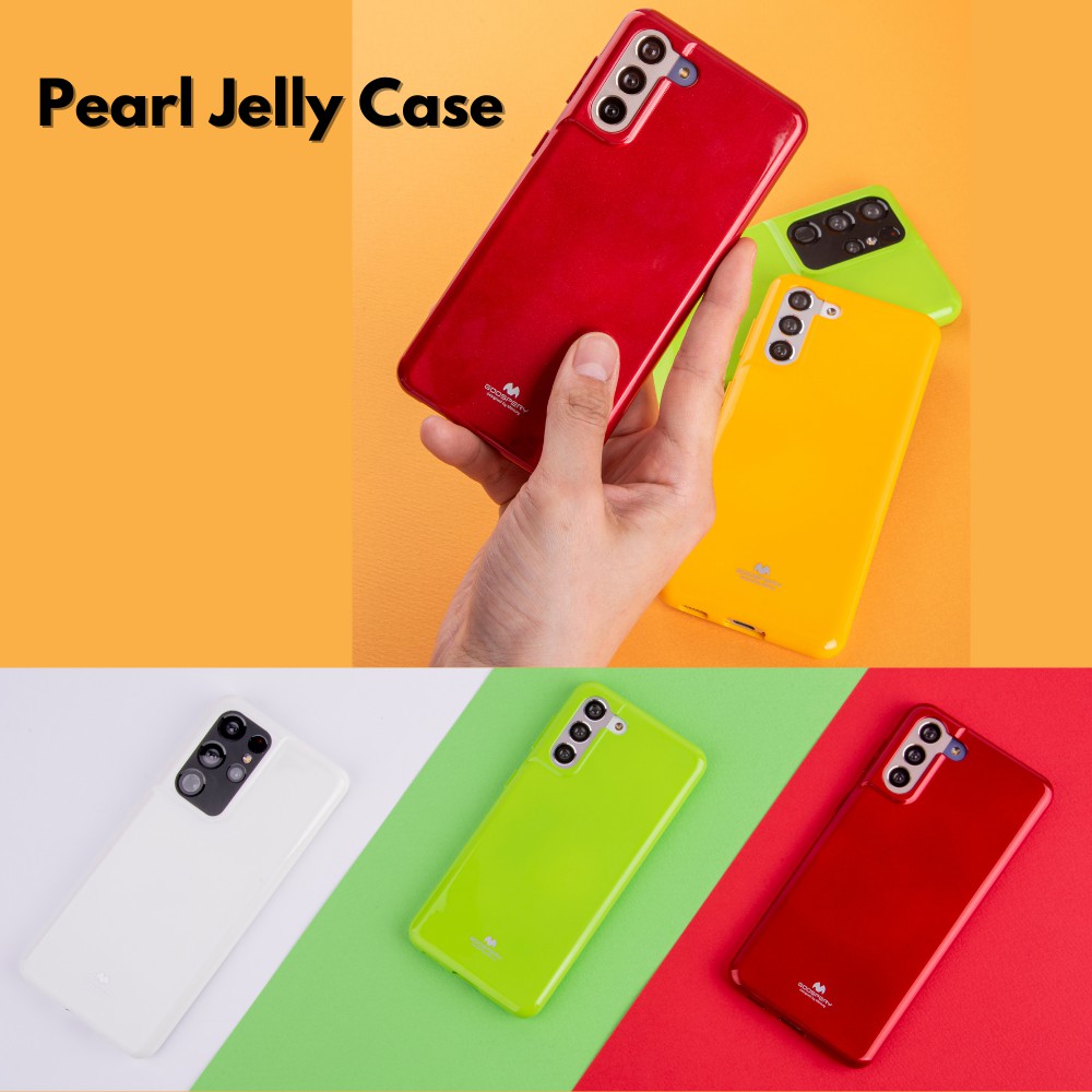 เคส Samsung Galaxy S22/S22Plus/S22 Ultra/S21/S21Plus/S21Ultra Casing Mercury Goospring Jelly Silicone Glossy Glitter ยืดหยุ่น Slim Anti Slip