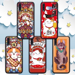 เคสโทรศัพท์มือถือแบบนิ่ม TPU ลายแมวนําโชคน่ารัก 65HNH สําหรับ Samsung A11 A31 A41 A51 A81 A91 M31 A21S A73 A82