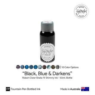 Robert Oster "Darken" Shake N Shimmy Ink 50ml Bottle - หมึกชิมเมอร์โรเบิร์ตออสเตอร์ ชุดสีโทนมืด ขนาด 50 มล