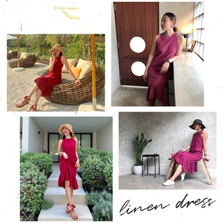 nesttcloset : 𝗟𝗶𝗻𝗲𝗻 𝗱𝗿𝗲𝘀𝘀 (ชมพูกลีบบัว/ดำ/เเดงเลือดนก/ขาว/นู้ดน้ำตาล)