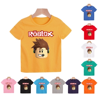 เสื้อยืดแขนสั้น ชนิดผ้าฝ้าย ลายการ์ตูน Roblox สไตล์แฟชั่น สำหหรับเด็ก อายุ 0-10 ปี 8 สี