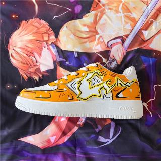 2020 Demon Slayer Air Force One AJ Board Shoes Korean Students Wild Mens Shoes Giyuu Agatsuma Zenitsu Tanjirou Cosplay