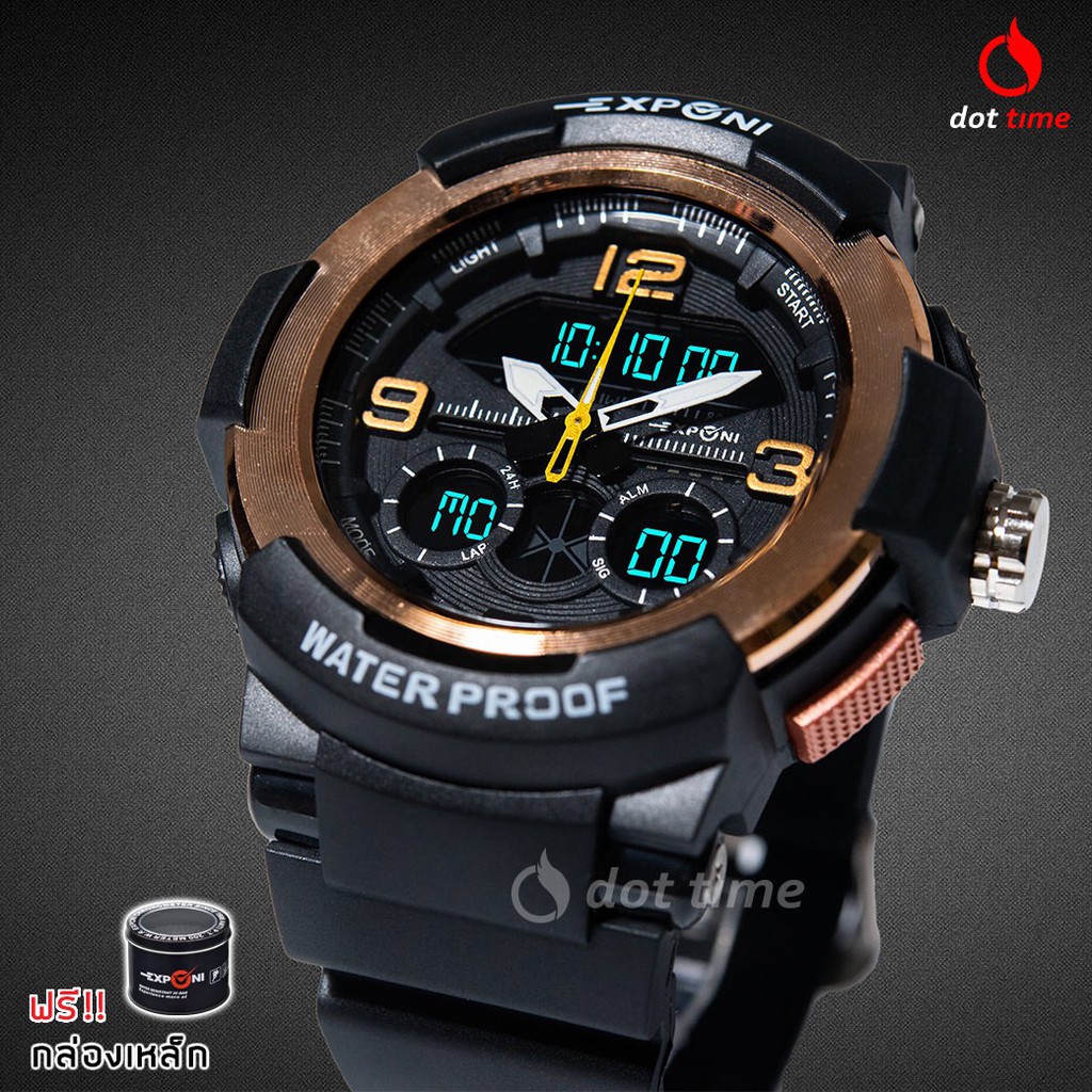 นาฬิกาข้อมือชาย EXPONI 'EP22G' Shock&amp;Water-Resistance Sport Watch