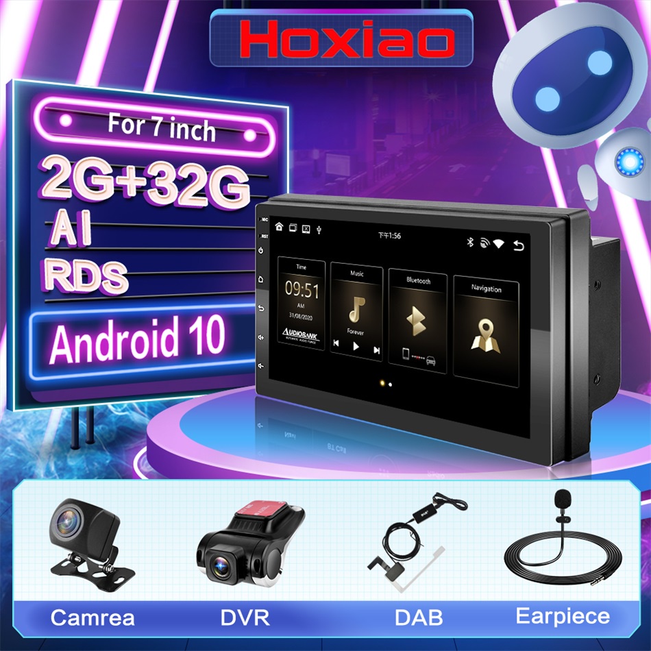 2 din Auto radio Android 10 2DIN Car Radio Multimedia Player for Nissan Hyundai Kia toyata Chevrolet Ford Suzuki Mitsubi