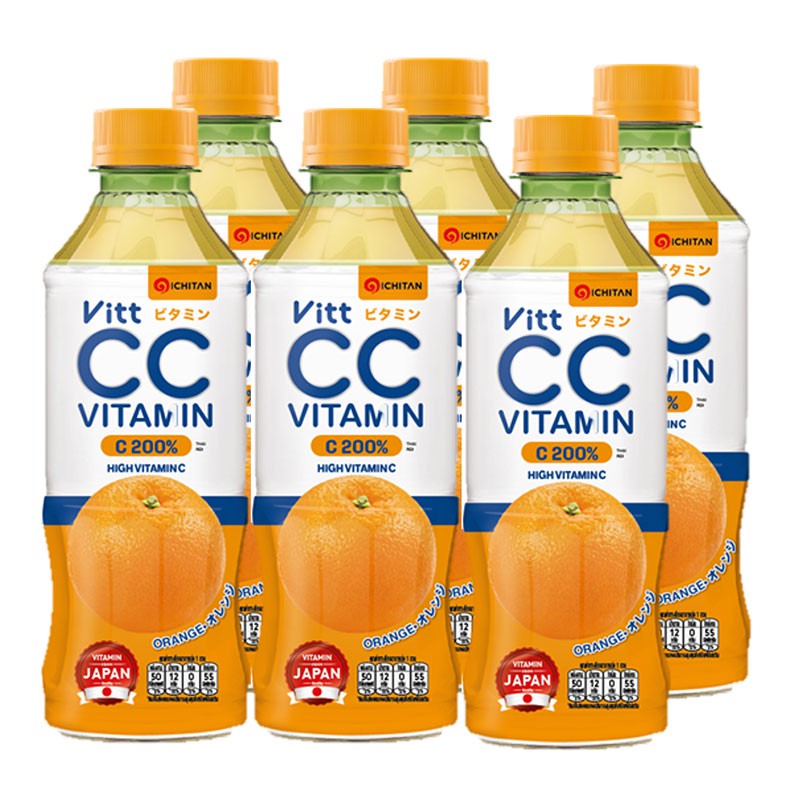 ส่งฟรี  อิชิตัน วิตซีซี รสส้ม ขนาด 280ml ยกแพ็ค 6ขวด เครื่องดื่มวิตามินซี ICHITAN VITT CC ORANGE วิดซีซี     ฟรีปลายทาง