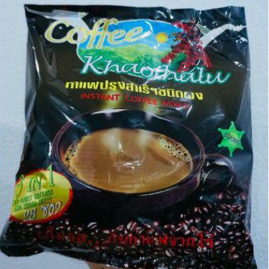 KHAOTHALUกาแฟเขาทะลุ ชุมพรOtop โอทอป ซองสีดำ khaothalu3in1