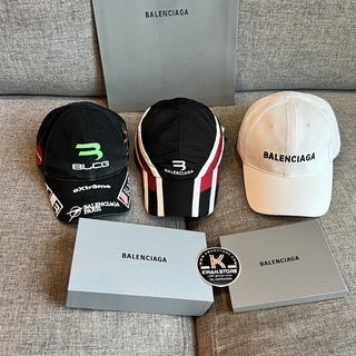 B บีบี Balen Logo Embroidered Cap Fluorescent, Tracks Colorblock Stripe, Gamer Baseball Cap หมวกเบสบอล เรืองแสง บาเลน