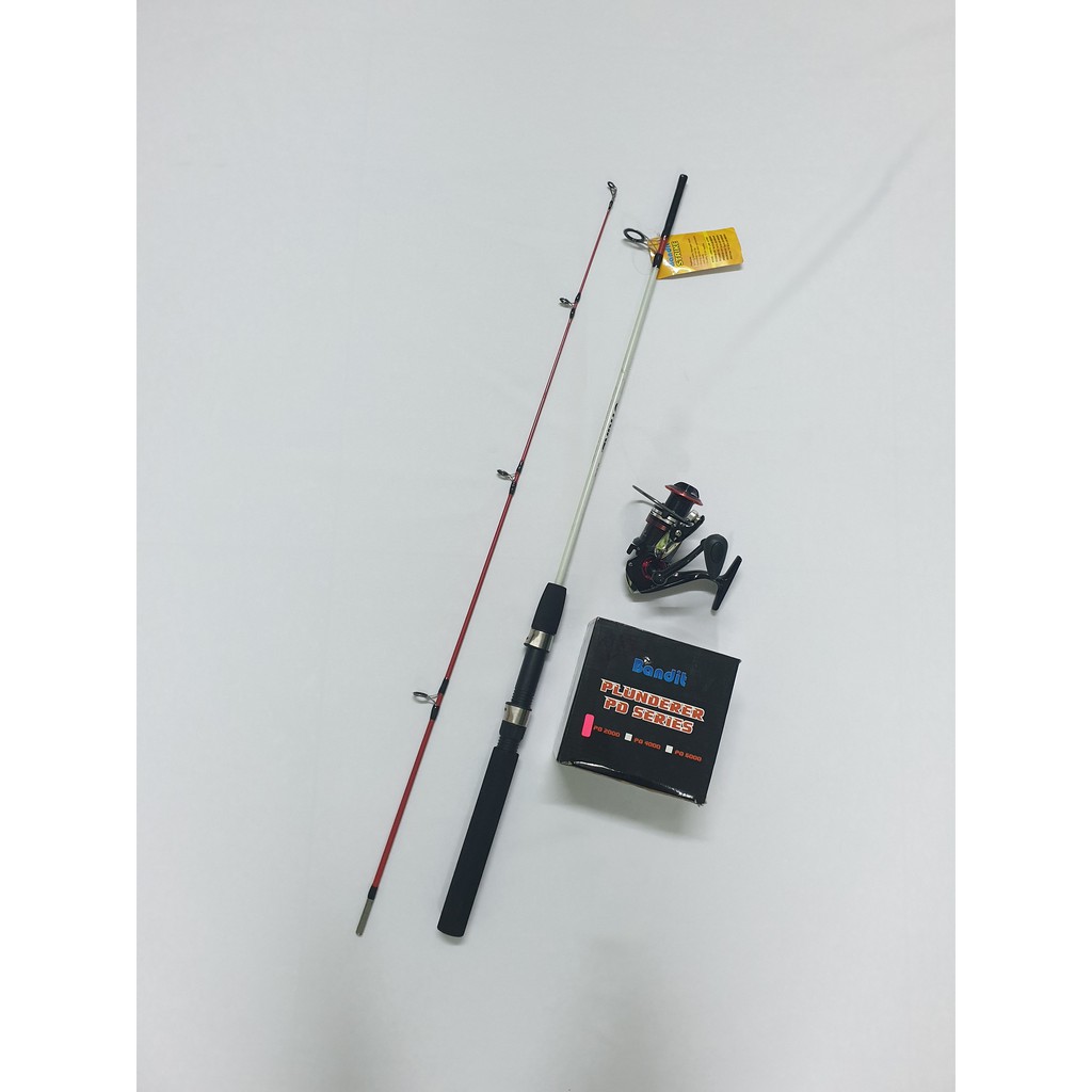 BANDIT STRIKE 10-15LB MEDIUM ROD 5.5FT(562)+BANDIT PLUNDERER PD2000 SPINNING REEL