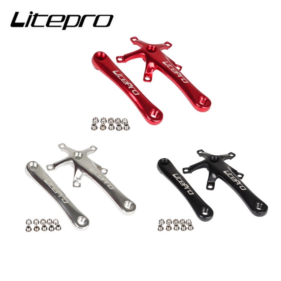 Litepro อลูมิเนียมอัลลอยด์ Square Crank 170 มม.จักรยานพับ Crankset BMX จักรยาน 130BCD Chainwheel Cra