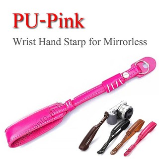 PU-Pink Camera Wrist Hand Strap for Mirrorless สายคล้องข้อมือกล้องสายหนัง(สีชมพู)