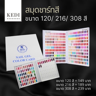 ชาร์ทสมุดโชว์สีเล็บ ขนาด 120 / 216 / 308 สี