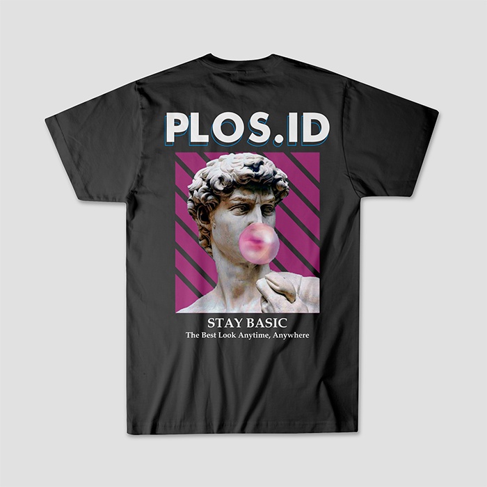 PLOS.ID - David Sculpture เสื้อยืดสีดํา