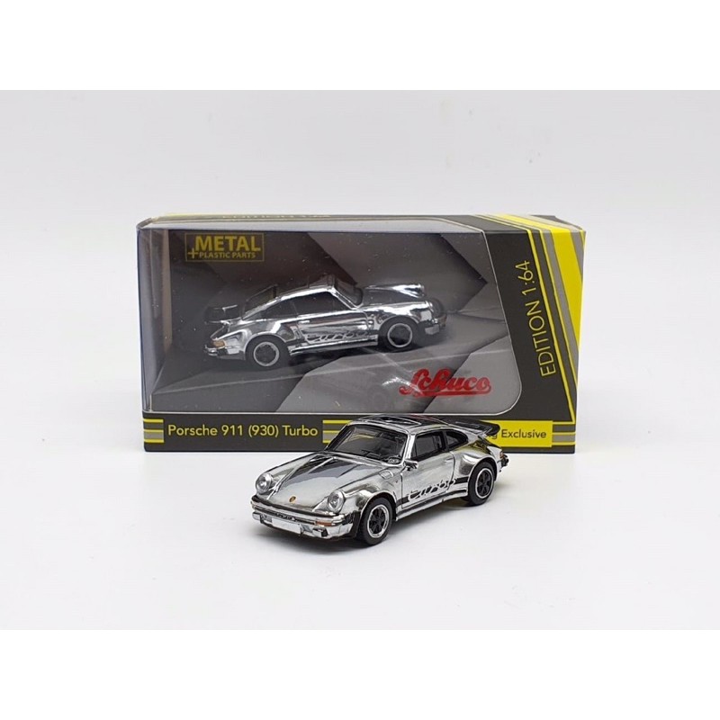 Porsche 911 (930) Turbo 1:64 Schuco Model Car (โครเมียม)