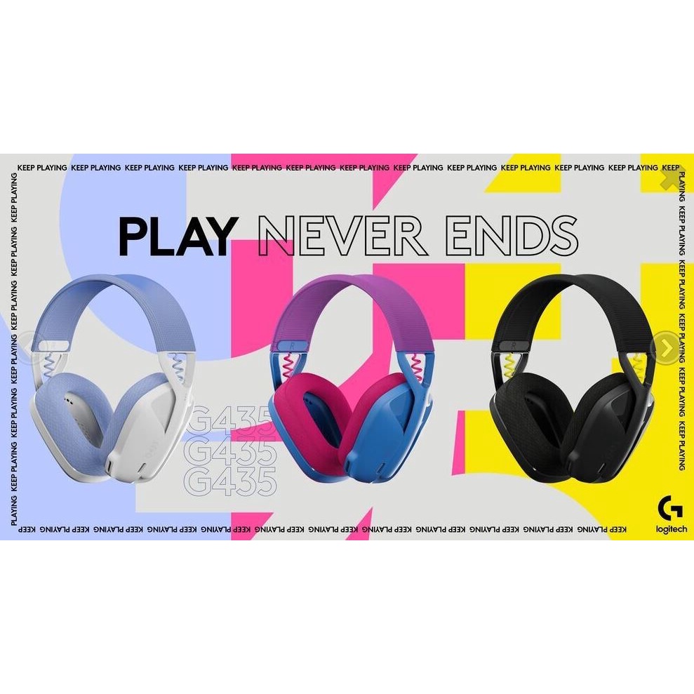 Logitech G435 Ultra-light Wireless Bluetooth Headphone (หูฟัง)รับประกัน 2 ปี