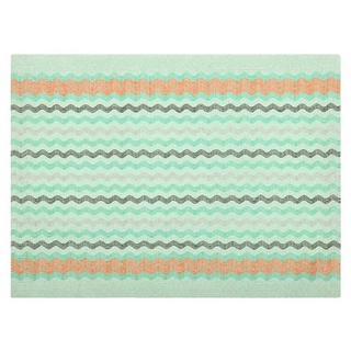 [พร้อมส่ง] HomeDoDee แผ่นรองจาน PLIM GREEN ZIG ZAG PM017 สีเขียว ที่รองภาชนะ ของใช้บนโต๊ะอาหาร
