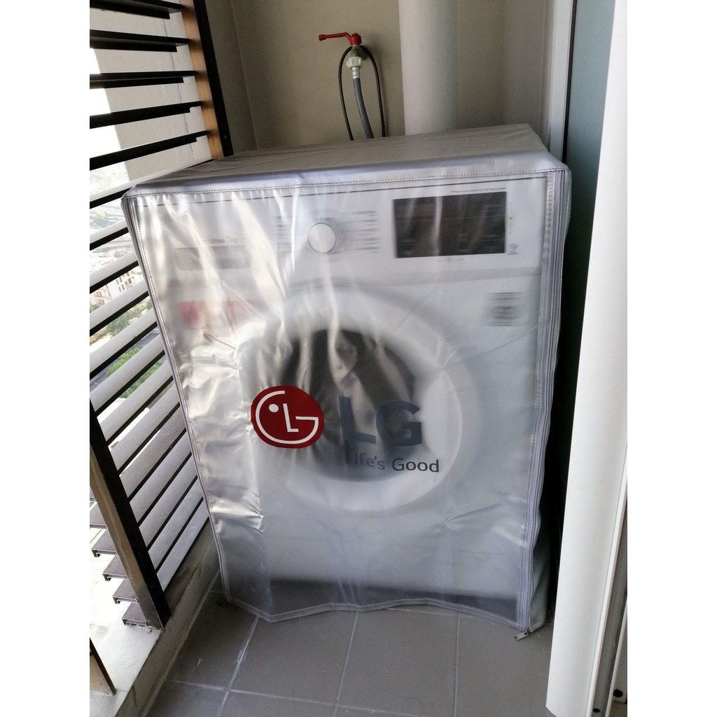 Sale ผ้าคลุมเครื่องซักผ้าฝาหน้า LG ผ้าหนังกันแสงยูวีนาโน ป้องกันฝุ่น ความร้อนจากแดดและน้ำ