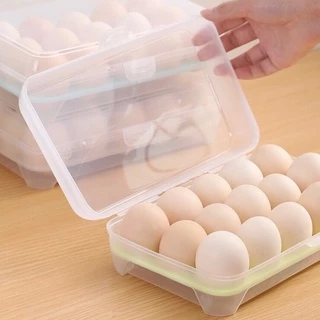 HomeDee กล่องเก็บไข่ 15 ช่อง ที่เก็บไข่มีฝาปิด กล่องบรรจุไข่ ที่ใส่ไข่ในตูเย็น พร้อมส่ง